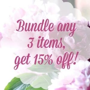 15% off bundles of 3+